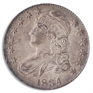 1834 Capped Bust Half Dollar PCGS MS65 CAC 1834 Capped Bust Half Dollar PCGS MS65 CAC