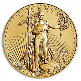 2021 1/2 oz Gold Eagle Coin (BU, Type II) 2021 1/2 oz Gold Eagle Coin (BU, Type II)