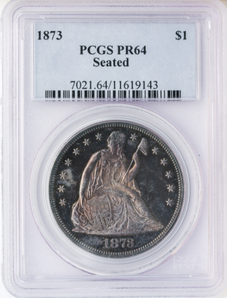 1873 Seated Liberty $1 PCGS PR64