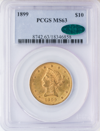 1899 $10 Liberty PCGS MS63 CAC 1899 $10 Liberty PCGS MS63 CAC