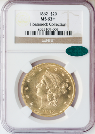 1862 $20 Liberty NGC MS63 CAC + 1862 $20 Liberty NGC MS63 CAC +
