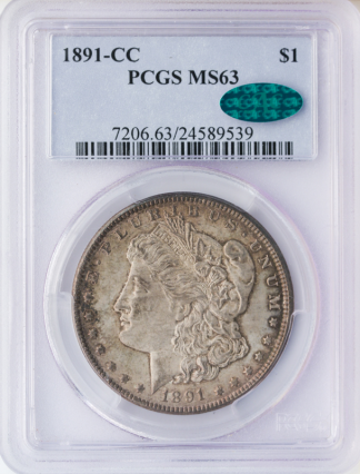 1891-CC Morgan $1 PCGS MS63 CAC 1891-CC Morgan $1 PCGS MS63 CAC