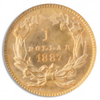 1887 $1 Gold NGC MS66 CAC 1887 $1 Gold NGC MS66 CAC