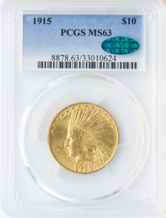 1915 $10 Indian PCGS MS63 CAC 1915 $10 Indian PCGS MS63 CAC