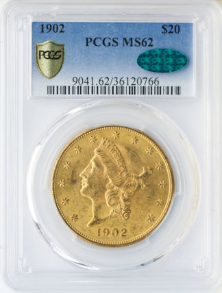 1902 $20 Liberty PCGS MS62 CAC 1902 $20 Liberty PCGS MS62 CAC
