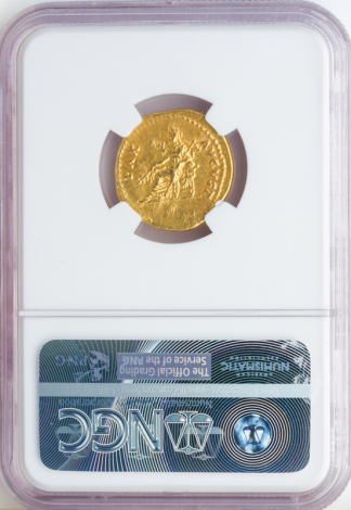 Twelve Caesars Vespasian Aureus NGC ChXF Str:5 Srf:4 7.37g Twelve Caesars Vespasian Aureus NGC ChXF Str:5 Srf:4 7.37g
