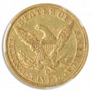 1855-C $5 Liberty PCGS XF40 CAC