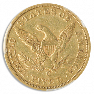 1855-C $5 Liberty PCGS XF40 CAC 1855-C $5 Liberty PCGS XF40 CAC