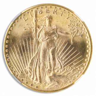 1923-D $20 Saint Gaudens NGC MS66 CAC 1923-D $20 Saint Gaudens NGC MS66 CAC