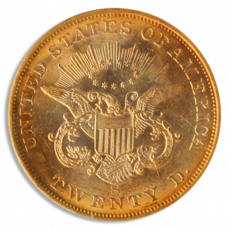 1855-S $20 Liberty SSCA PCGS MS61 CAC
