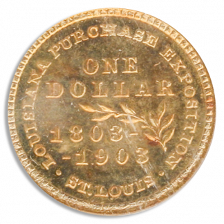 1903 Louisiana Purchase Jefferson $1 PCGS MS65 CAC 1903 Louisiana Purchase Jefferson $1 PCGS MS65 CAC