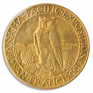 1915-S Panama Pacific Commemorative Round PCGS AU58 CAC 1915-S Panama Pacific Commemorative Round PCGS AU58 CAC