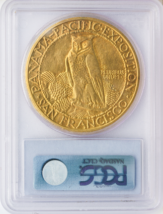 1915-S Panama Pacific Commemorative Round PCGS AU58 CAC 1915-S Panama Pacific Commemorative Round PCGS AU58 CAC