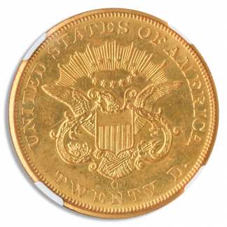 1853-O $20 Liberty NGC MS61