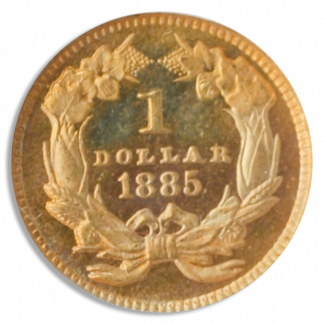$1 Gold 1885 TY 3 Cameo $1 Gold 1885 TY 3 Cameo