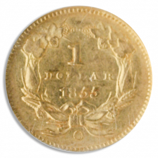 1855-O $1 Gold Ty 2 NGC AU58 CAC