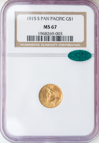1915-S Panama Pacific $1 NGC MS67 CAC 1915-S Panama Pacific $1 NGC MS67 CAC