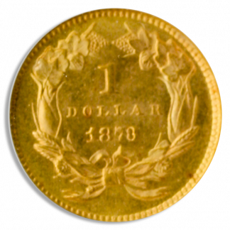 1873 $1 Gold Closed 3 NGC MS63 CAC 1873 $1 Gold Closed 3 NGC MS63 CAC