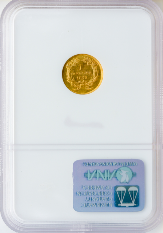 1873 $1 Gold Closed 3 NGC MS63 CAC