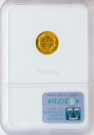 1873 $1 Gold Closed 3 NGC MS63 CAC 1873 $1 Gold Closed 3 NGC MS63 CAC