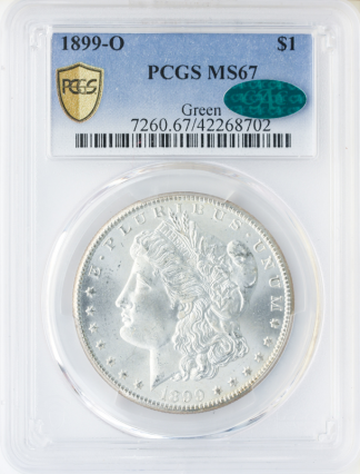 1899-O Morgan $1 PCGS MS67 CAC 1899-O Morgan $1 PCGS MS67 CAC