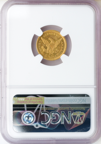 1843-D $2 1/2 Liberty NGC AU58 CAC 1843-D $2 1/2 Liberty NGC AU58 CAC