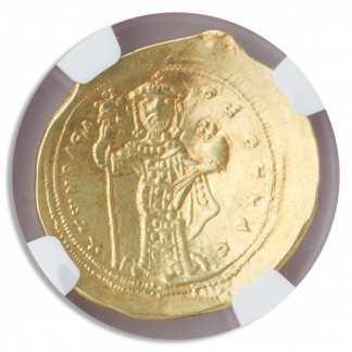 Byzantine Constantine Nomisma Christ Potrait NGC Str:5 Srf:4 4.42g Byzantine Constantine Nomisma Christ Potrait NGC Str:5 Srf:4 4.42g