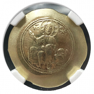 Byzantine Empire Nicephorus Christ Nomisma Cupped NGC Ch VF Byzantine Empire Nicephorus Christ Nomisma Cupped NGC Ch VF