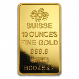 10 oz Gold Bars (Types and Conditions Vary)