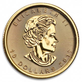 1/4 oz Canadian Gold Maple Leaf Coin (BU, Dates Vary)