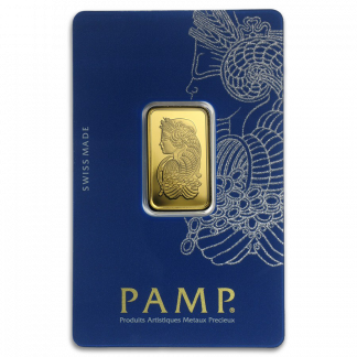 10 gram Pamp Suisse Gold Bar (New w/assay, Types Vary)