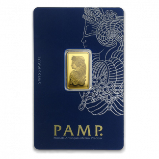5 gram Pamp Suisse Gold Bar (New w/assay, Types Vary)
