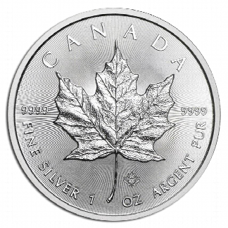 Any Date 1 oz Canadian Silver Maple Coin (BU, Dates and Conditions Vary)