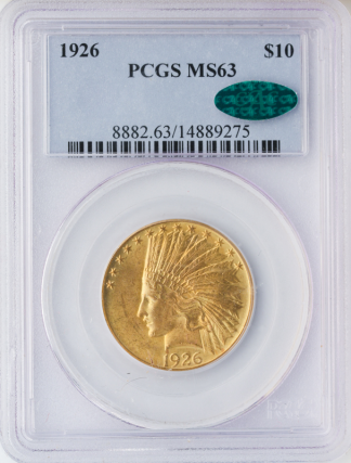 1926 $10 Indian PCGS MS63 CAC 1926 $10 Indian PCGS MS63 CAC