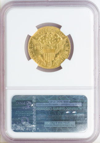 1804 $5 Draped Bust Large 8 over Small 8 NGC MS63 CAC