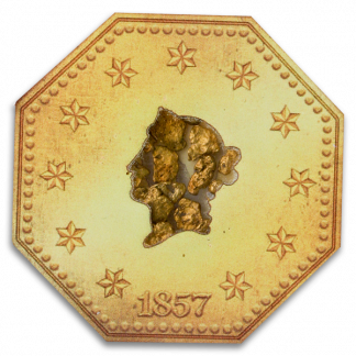 1857 $1 SS Central America 1.5 Grams Gold Nuggets