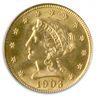 $2 1/2 Liberty Certified MS64 CAC