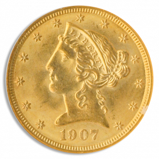$5 Liberty Certified MS65 $5 Liberty Certified MS65