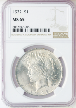 Peace $1 Certified MS65 (Dates/Types Vary)