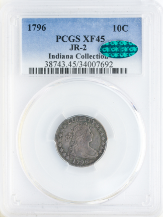 1796 Draped Bust Dime PCGS XF45 CAC