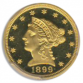 1899 $2.50 Liberty PCGS PR67 Deep Cameo CAC +