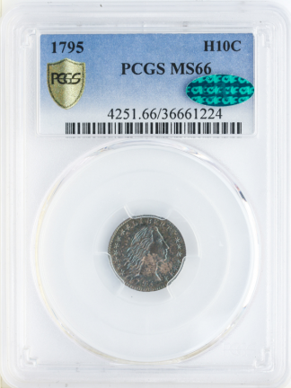 1795 Flowing Hair Half Dime PCGS MS66 CAC 1795 Flowing Hair Half Dime PCGS MS66 CAC