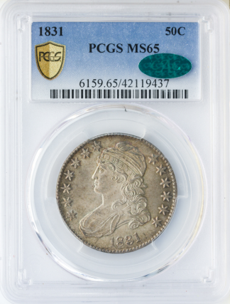 1831 Capped Bust Half Dollar PCGS MS65 CAC
