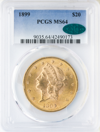 1899 $20 Liberty PCGS MS64 CAC 1899 $20 Liberty PCGS MS64 CAC