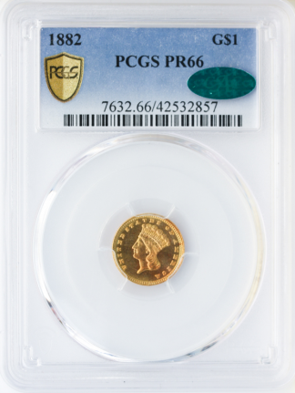 1882 $1 Gold Type 3 PCGS PR66 CAC 1882 $1 Gold Type 3 PCGS PR66 CAC