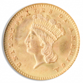 1889 $1 Gold NGC MS67 1889 $1 Gold NGC MS67