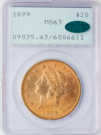 1899 $20 Liberty PCGS MS63 CAC 1899 $20 Liberty PCGS MS63 CAC