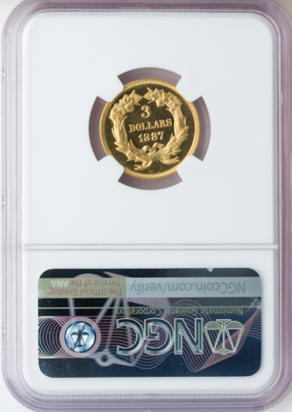 1887 $3 Indian Princess NGC PR65 Cameo CAC + 1887 $3 Indian Princess NGC PR65 Cameo CAC +