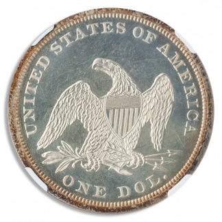 1862 Seated Liberty $1 NGC PR63 CAC