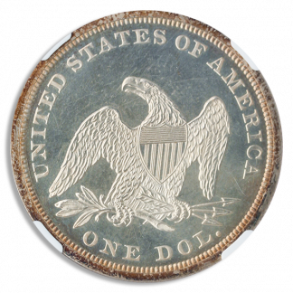1862 Seated Liberty $1 NGC PR63 CAC 1862 Seated Liberty $1 NGC PR63 CAC